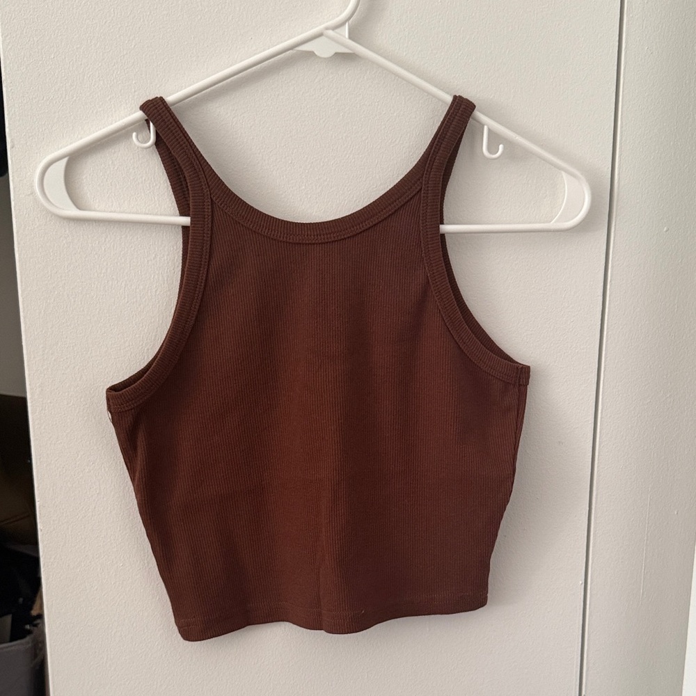 Elegant Brown Women's Tank Top